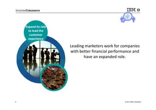 Expand its role
      to lead the
       customer
      experience
                      Leading marketers work for compa...